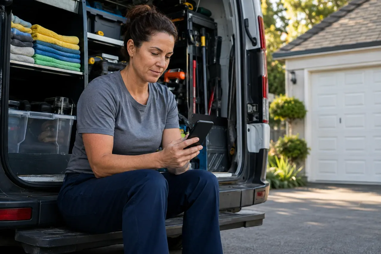 A solo contractor using reviews and feedback