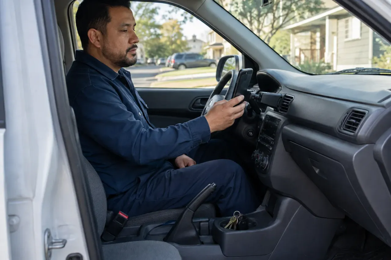 A solo contractor using solo route assistant