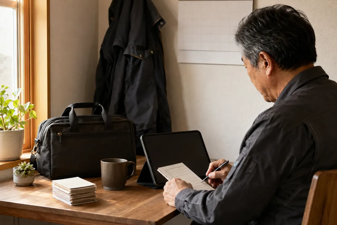 A solo contractor reviewing job scheduling software