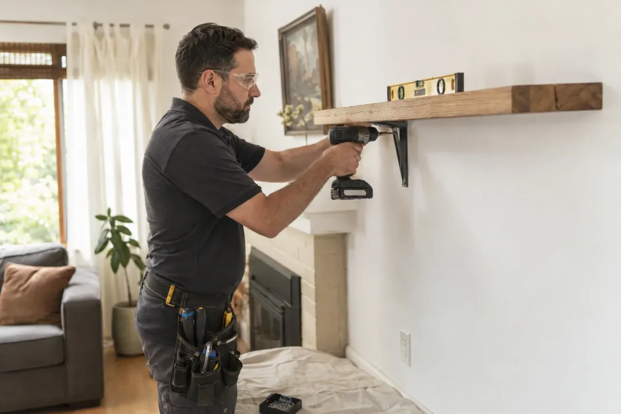 An independent handyman at work