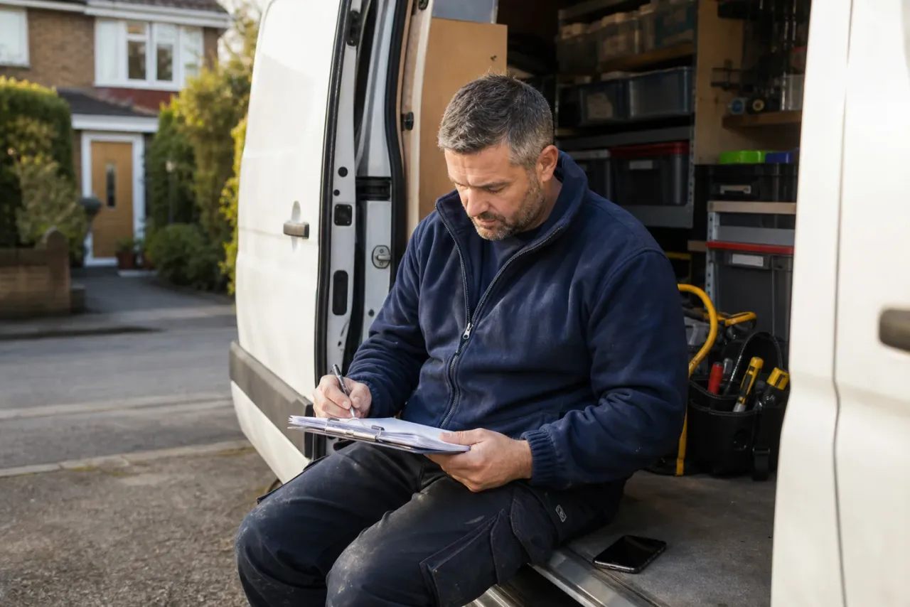 An independent solo contractor at work