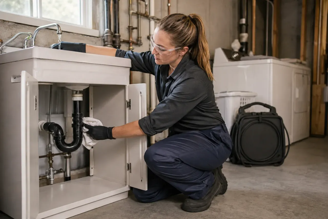 An independent drain, sewer or septic professional reviewing job details