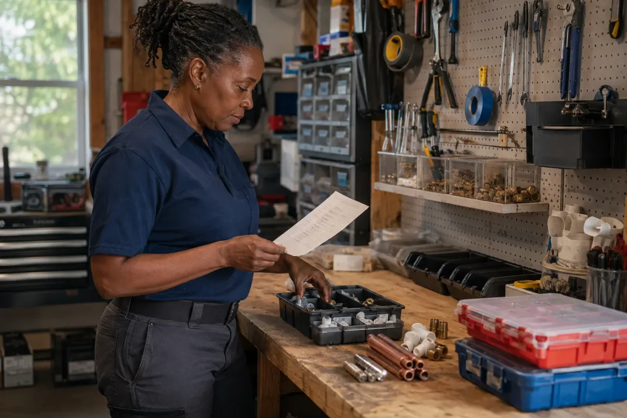 An independent solo contractor reviewing job details