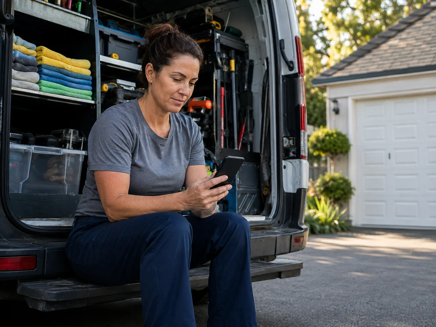 A solo contractor using reviews and feedback
