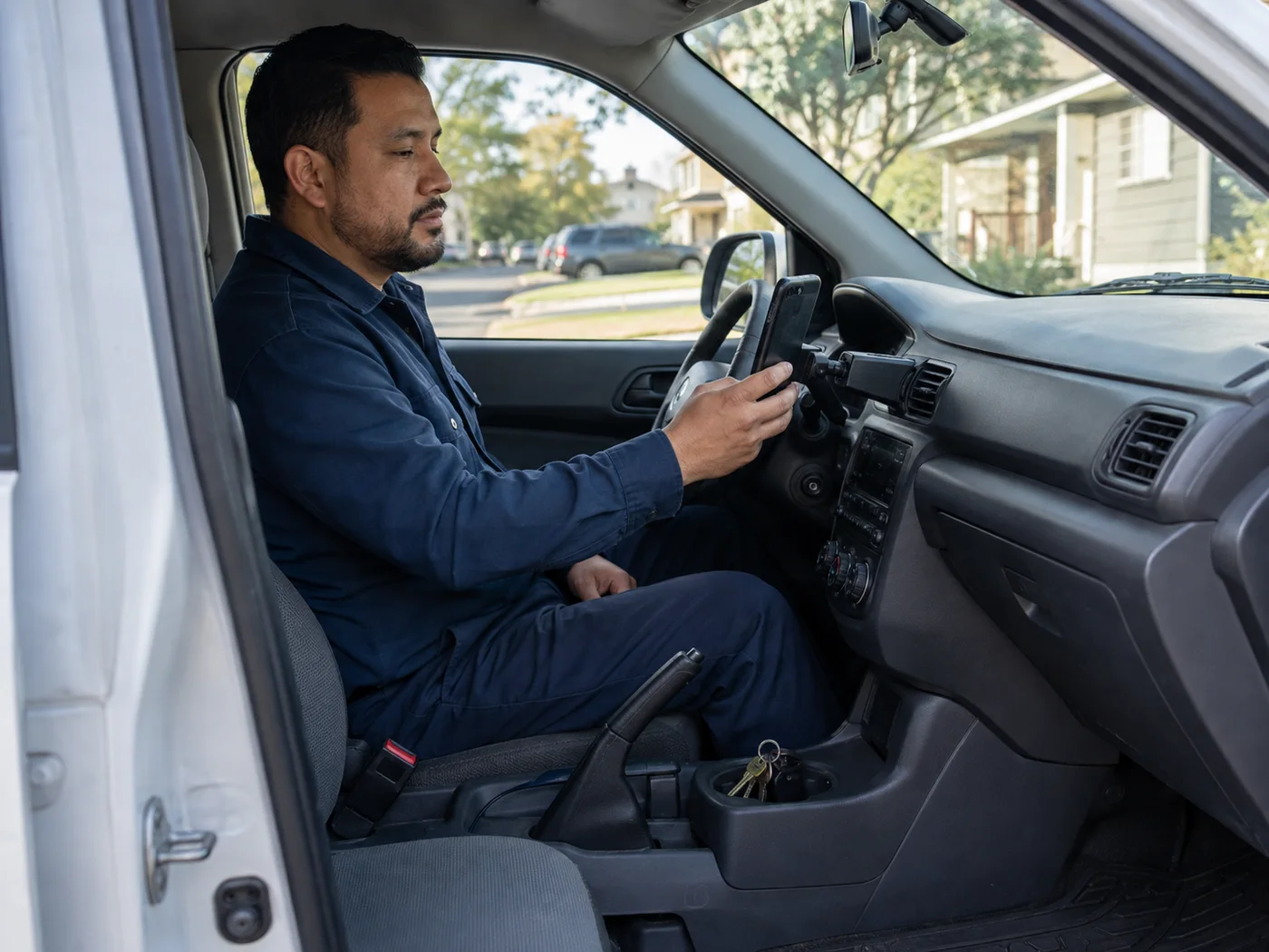 A solo contractor using solo route assistant